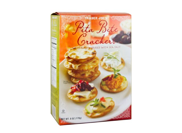 trader joe's pita bite crackers with sea salt