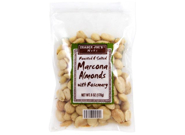 trader joe's roasted & salted marcona almonds with rosemary