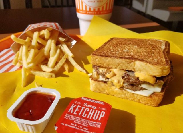 whataburger patty melt and fries