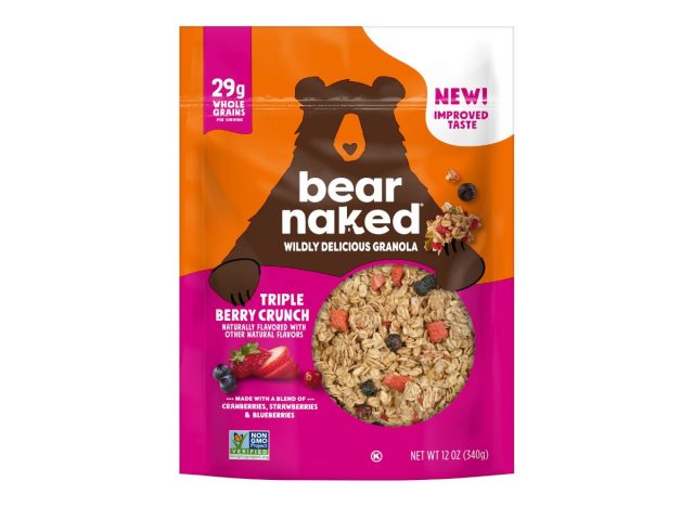 bag of Bear Naked granola on a white background