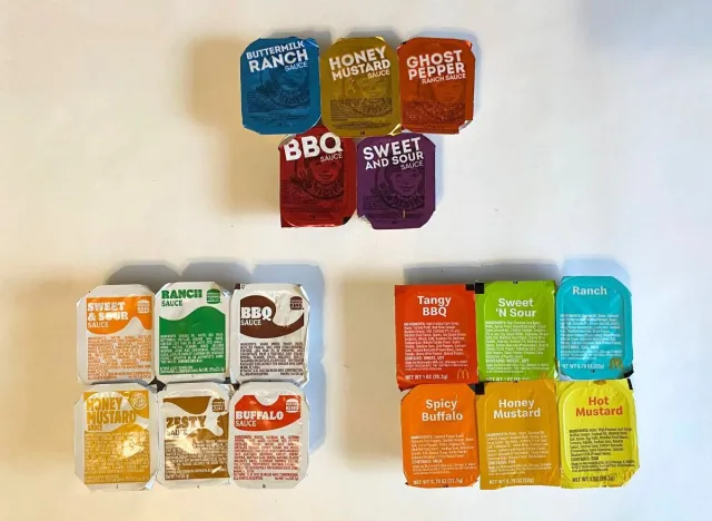 McDonald's, Burger King's, and Wendy's dipping sauces