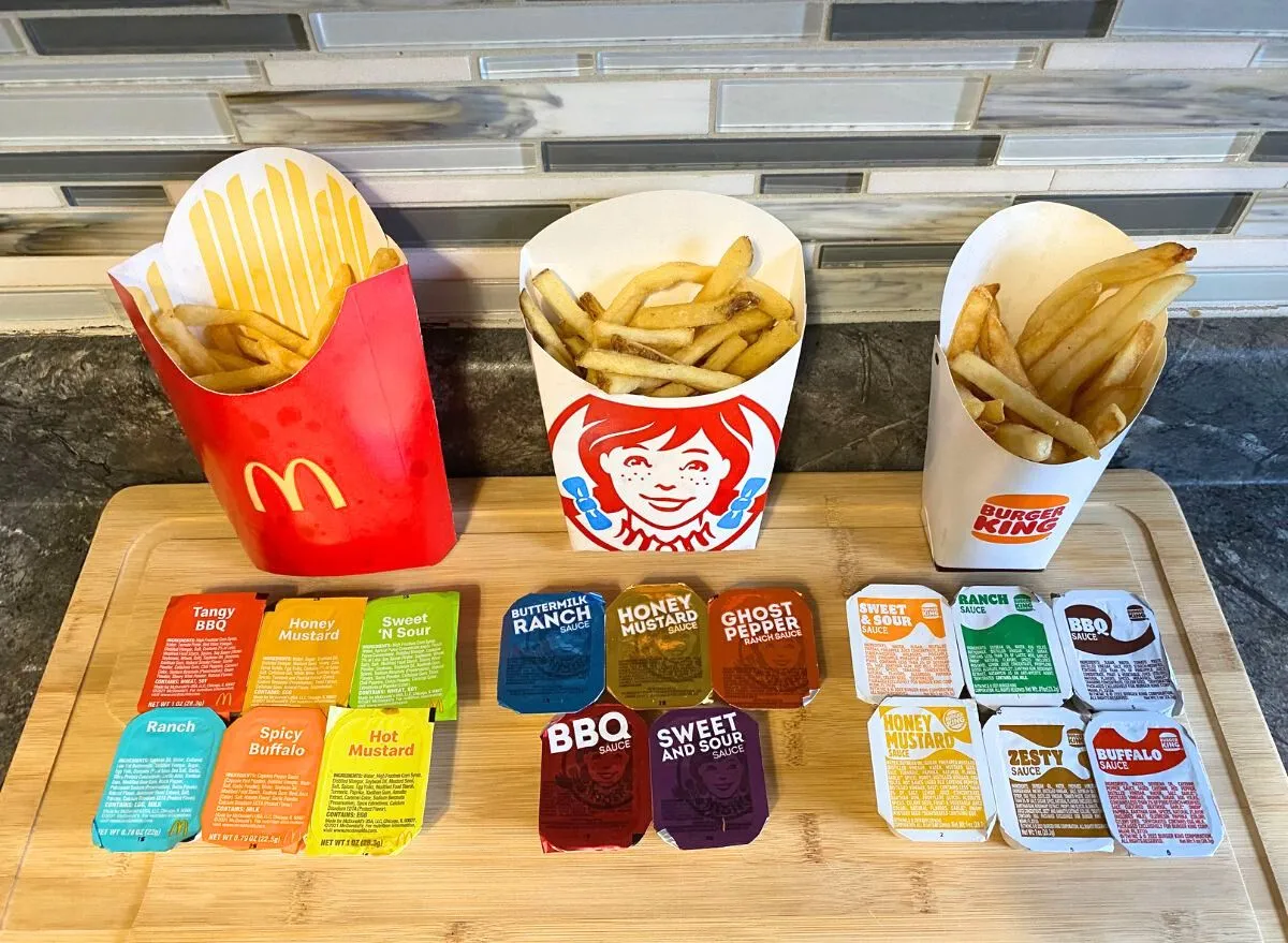 Dipping sauces and fries