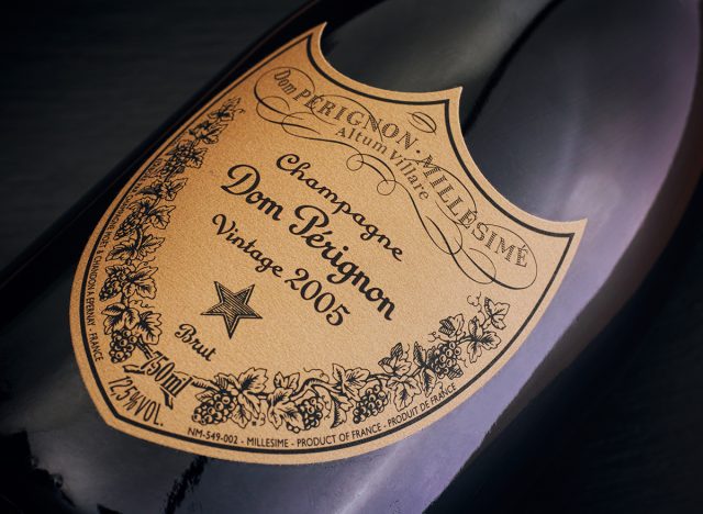 Bottle of Champagne Dom Perignon Vintage 2005