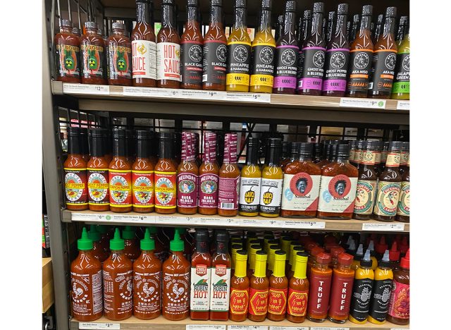 Hot sauces at World Market