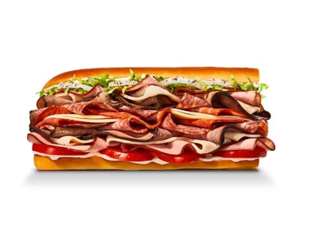 Jimmy john's sub on a white background