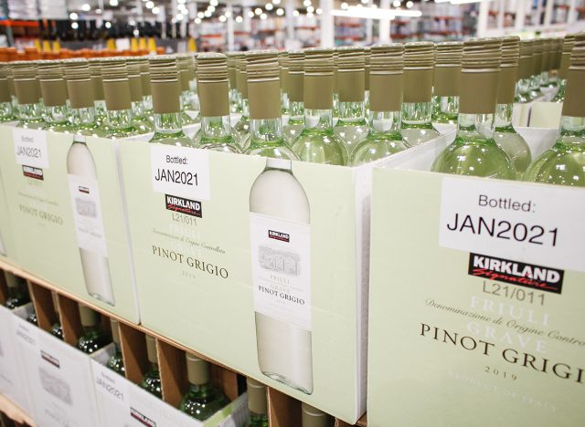 Kirkland Signature pinot grigio, on display at a local Costco.