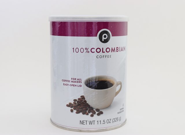 Publix brand coffee against white background.