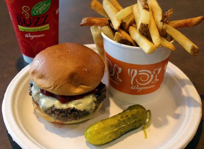 Food from the Burger Bar at Wegmans Food Markets