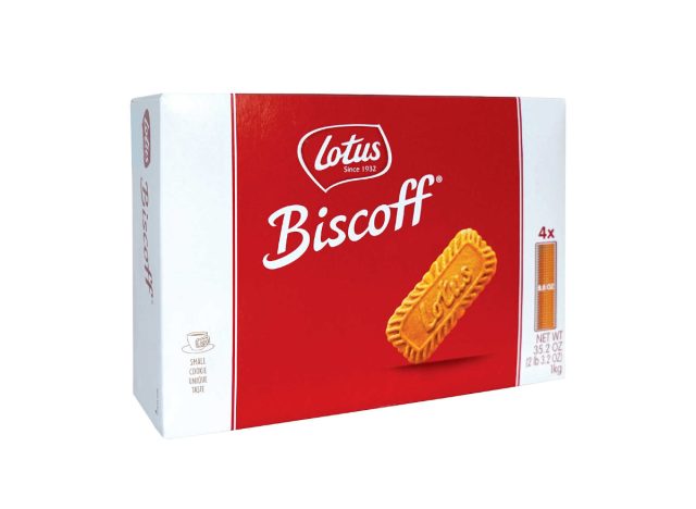 box of lotus biscoff cookies