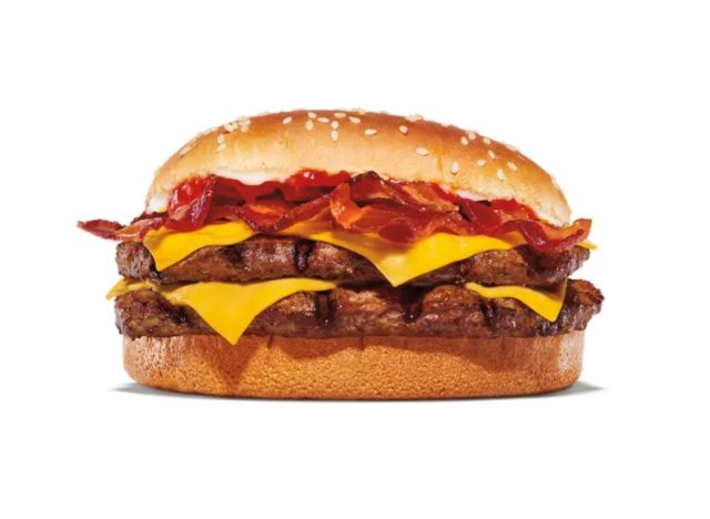 Burger king burger on a white background