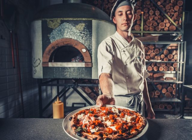 chef with pizza
