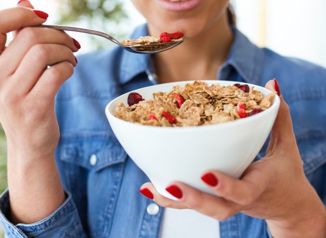 close-up bowl of breakfast cereal, concept of worst weight loss foods