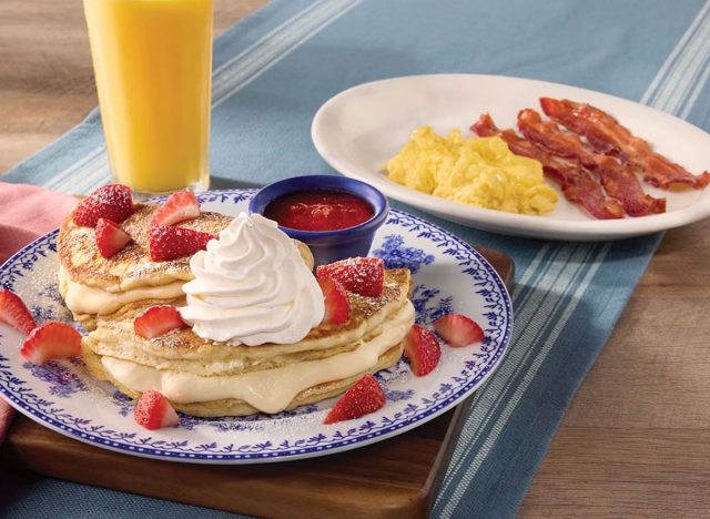 Cracker Barrel Stuffed Cheesecake Pancake Breakfast 