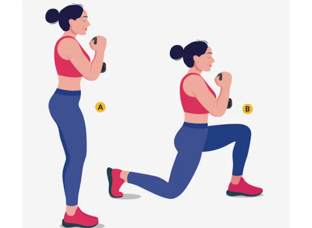The 5 best dumbbell exercises for a slimmer waist - goblet split squat lunge