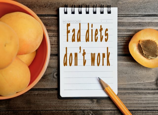 concept of fad diets don't work, weight loss tips
