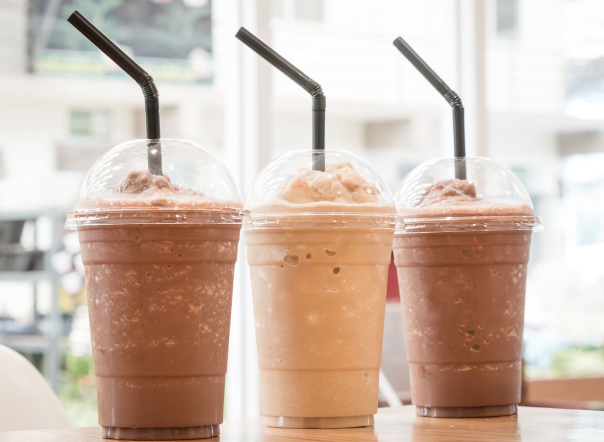 Which coffee chain drink has as much sugar as 2 cups of ice cream