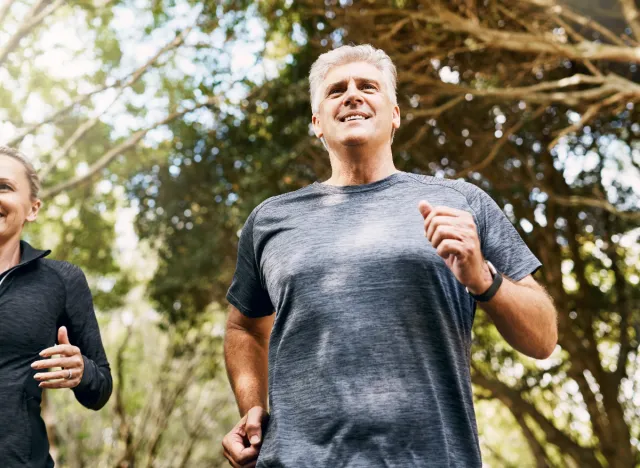 mature man walking outdoors for weight loss, concept of habits that destroy your weight loss progress