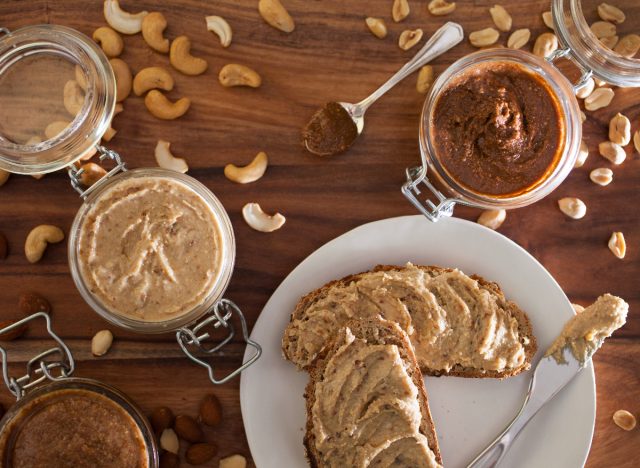 nut butters with whole grain bread