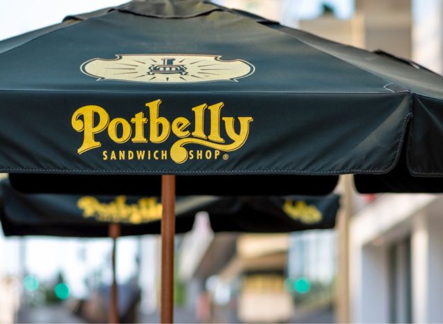 potbelly sandwich shop umbrella