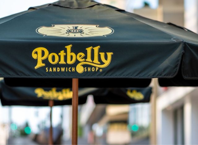 potbelly sandwich shop umbrella