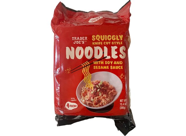 trader joe's squiggly knife cut style noodles with no background