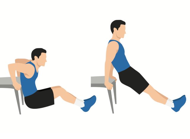 illustration of tricep dips exercise