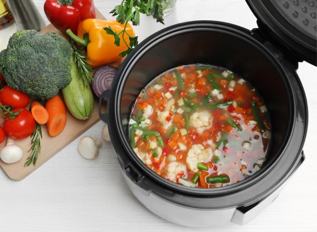 veggies and a slow cooker