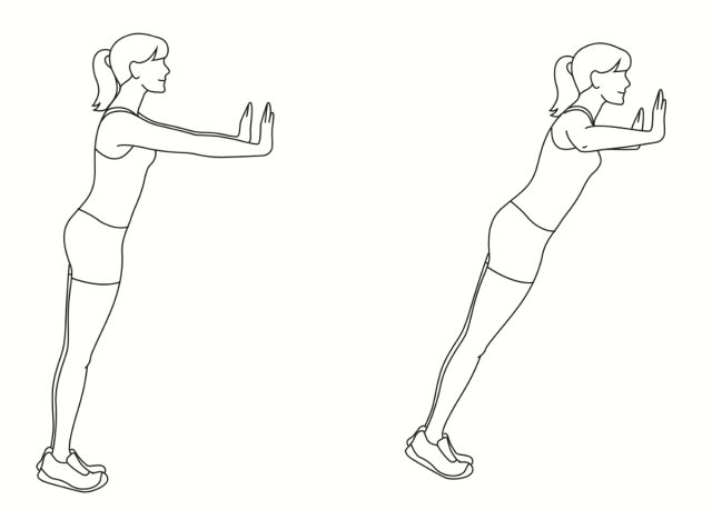 wall pushups illustration