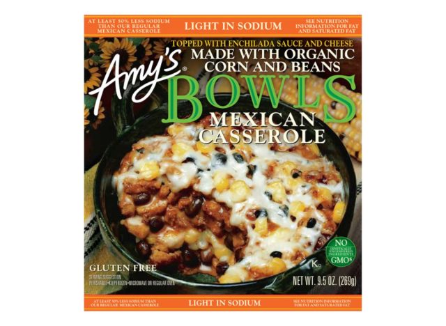 Amy's mexican casserole bowl