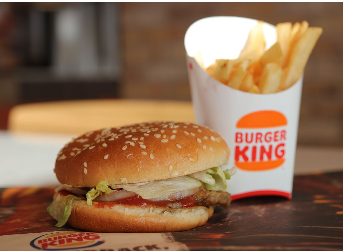 Burger King burger and fries