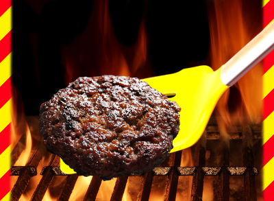 Burger on the grill