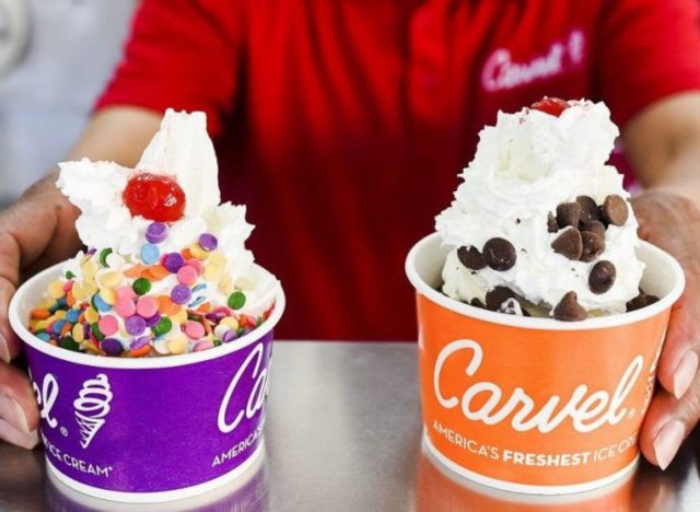 Carvel ice cream sundaes