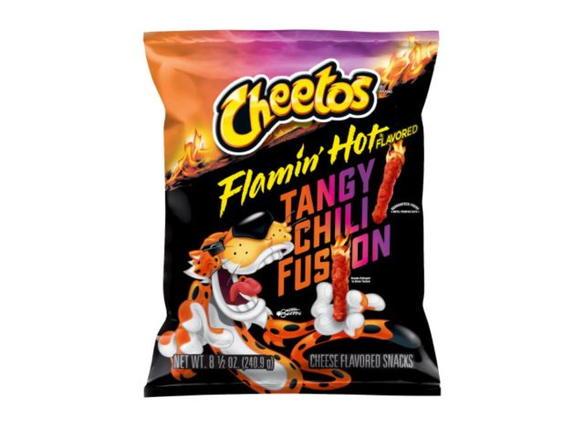 bag of Cheetos Flamin' Hot on a white background