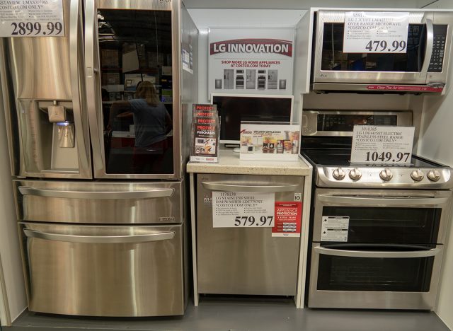 Kitchen Appliances on Display at a Local Costco