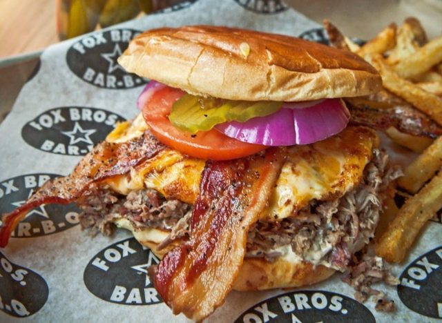 Fox Bros. Bar-B-Q burger