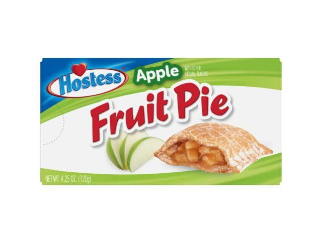 box of Hostess Apple Pie on a white background