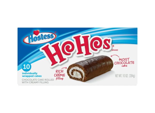 box of HoHos on a white background