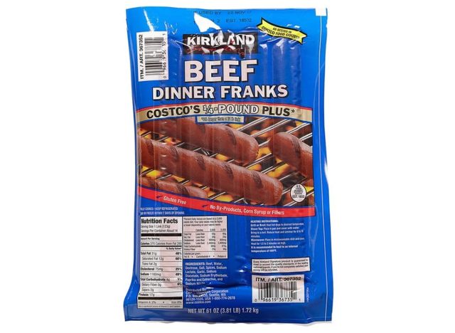 Kirkland Signature Beef Dinner Franks from Costco