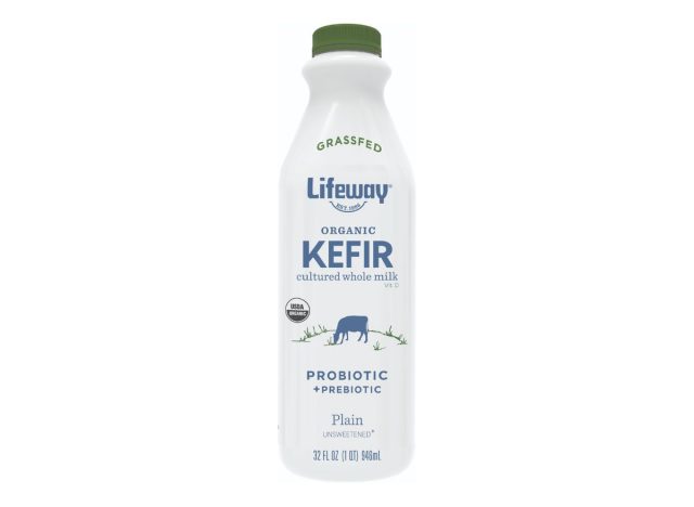 bottle of Lifeway organic kefir