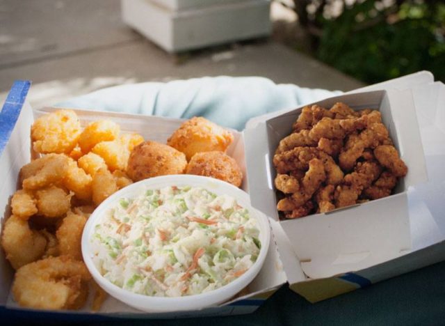Long John Silver's coleslaw and sides