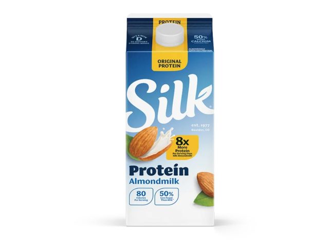 carton of Silk almond milk