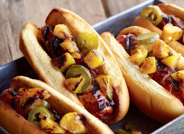 Gourmet Hot Dogs with Crispy Veggies