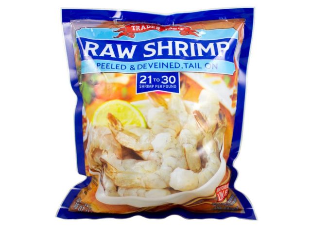 Trader Joe's raw shrimp frozen food