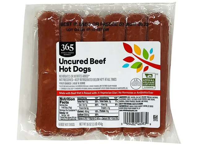 Whole Foods 365 Uncured Beef Hot Dogs