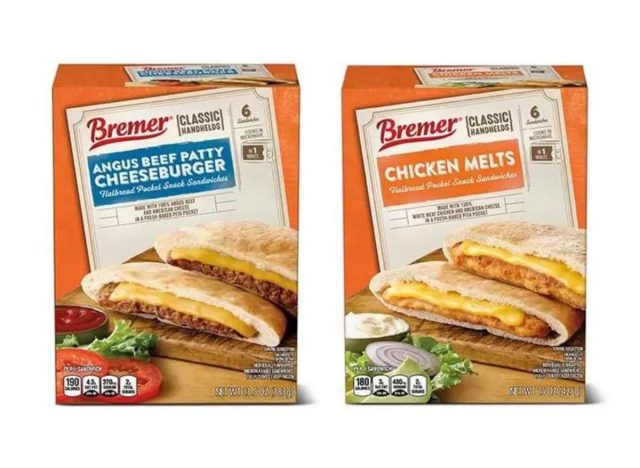 aldi Bremer Angus Cheeseburger or Chicken Pita Melts