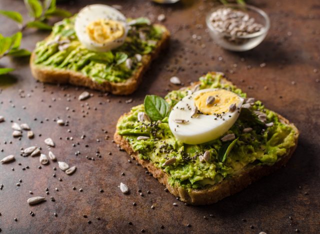 avocado toast with hard-boiled egg