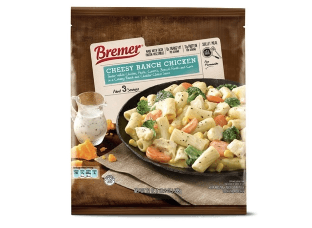 a bag of bremer cheesy ranch chicken skillet.