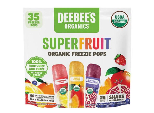 deebee's organics superfuit organic freezie pops