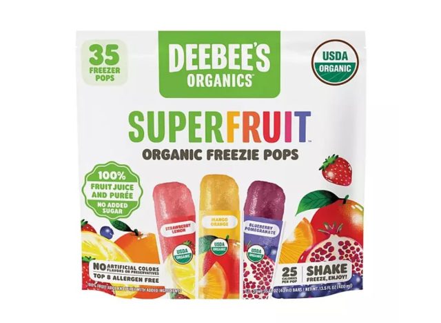 deebee's organics superfruit organic freezie pops