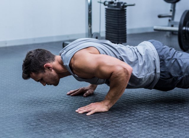 fit man doing pushups